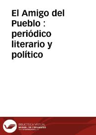El Amigo del Pueblo : periódico literario y político | Biblioteca Virtual Miguel de Cervantes