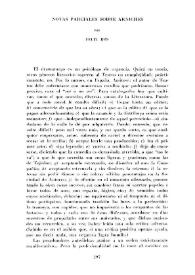 Notas parciales sobre Arniches / por Félix Ros | Biblioteca Virtual Miguel de Cervantes