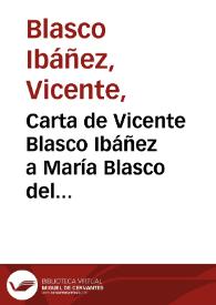 Carta de Vicente Blasco Ibáñez a María Blasco del Cacho. París, 4 de noviembre de 1890 [Transcripción] | Biblioteca Virtual Miguel de Cervantes