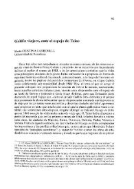 Galdós viajero, ante el espejo de Taine / María Cristina Carbonell | Biblioteca Virtual Miguel de Cervantes
