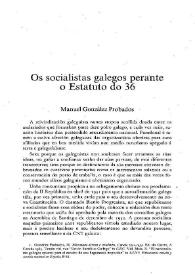 Os socialistas galegos perante o Estatuto do 36 / Manuel González Probados | Biblioteca Virtual Miguel de Cervantes