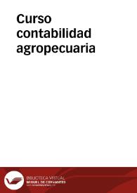 Curso contabilidad agropecuaria | Biblioteca Virtual Miguel de Cervantes