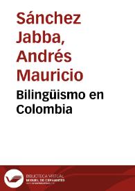 Bilingüismo en Colombia | Biblioteca Virtual Miguel de Cervantes