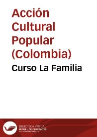 Curso La Familia | Biblioteca Virtual Miguel de Cervantes