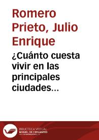 ¿Cuánto cuesta vivir en las principales ciudades colombianas? Índice de Costo de Vida Comparativo | Biblioteca Virtual Miguel de Cervantes