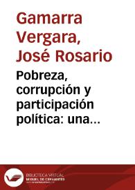 Pobreza, corrupción y participación política: una revisión para el caso colombiano | Biblioteca Virtual Miguel de Cervantes