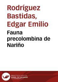 Fauna precolombina de Nariño | Biblioteca Virtual Miguel de Cervantes