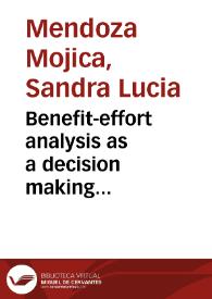 Benefit-effort analysis as a decision making methodology in the provision of water and sanitation in rural communities in developing countries | Biblioteca Virtual Miguel de Cervantes