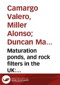 Maturation ponds, and rock filters in the UK: statistical analysis of winter performance | Biblioteca Virtual Miguel de Cervantes