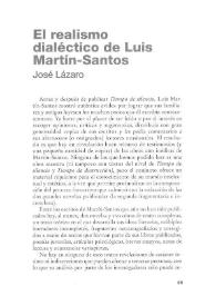 El realismo dialéctico de Luis Martín Santos / José Lázaro | Biblioteca Virtual Miguel de Cervantes