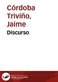 Discurso | Biblioteca Virtual Miguel de Cervantes