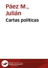 Cartas políticas | Biblioteca Virtual Miguel de Cervantes