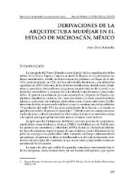 Derivaciones de la arquitectura mudéjar en el estado de Michoacán, México / Inés Ortiz Bobadilla | Biblioteca Virtual Miguel de Cervantes