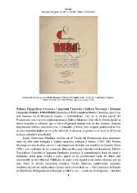 Talleres Tipográficos Cremades - Imprenta Cremades - Editora Marroquí - Editorial Cremades (Tetuán, 1940-1964) [Semblanza] / Mohamed Abrighach  | Biblioteca Virtual Miguel de Cervantes