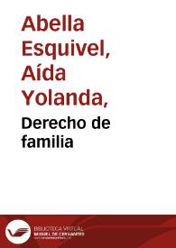 Derecho de familia | Biblioteca Virtual Miguel de Cervantes