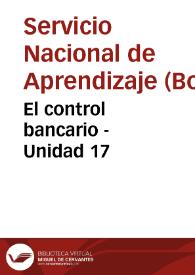 El control bancario - Unidad 17 | Biblioteca Virtual Miguel de Cervantes