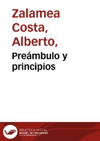 Preámbulo y principios | Biblioteca Virtual Miguel de Cervantes