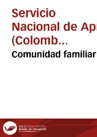 Comunidad familiar | Biblioteca Virtual Miguel de Cervantes