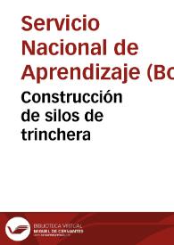 Construcción de silos de trinchera | Biblioteca Virtual Miguel de Cervantes