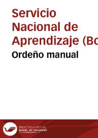Ordeño manual | Biblioteca Virtual Miguel de Cervantes