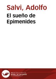 El sueño de Epimenides | Biblioteca Virtual Miguel de Cervantes