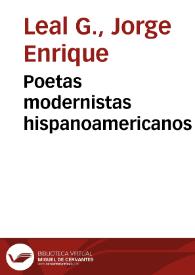 Poetas modernistas hispanoamericanos | Biblioteca Virtual Miguel de Cervantes