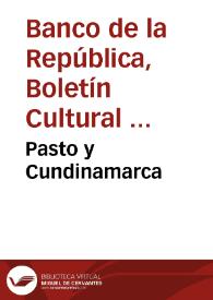 Pasto y Cundinamarca | Biblioteca Virtual Miguel de Cervantes