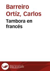Tambora en francés | Biblioteca Virtual Miguel de Cervantes