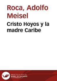 Cristo Hoyos y la madre Caribe | Biblioteca Virtual Miguel de Cervantes