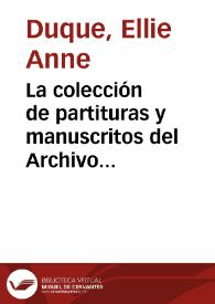La colección de partituras y manuscritos del Archivo Perdomo | Biblioteca Virtual Miguel de Cervantes