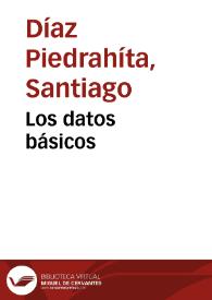 Los datos básicos | Biblioteca Virtual Miguel de Cervantes