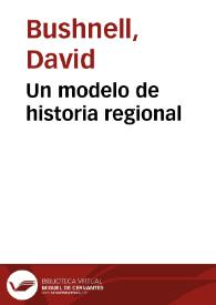 Un modelo de historia regional | Biblioteca Virtual Miguel de Cervantes