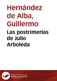 Las postrimerías de Julio Arboleda | Biblioteca Virtual Miguel de Cervantes