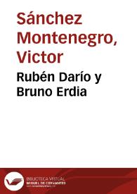 Rubén Darío y Bruno Erdia | Biblioteca Virtual Miguel de Cervantes