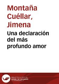 Una declaración del más profundo amor | Biblioteca Virtual Miguel de Cervantes