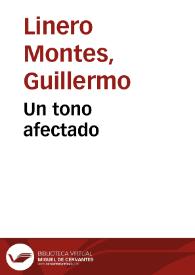 Un tono afectado | Biblioteca Virtual Miguel de Cervantes