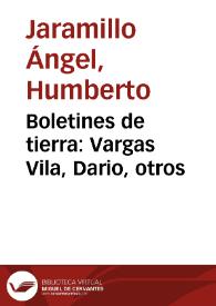 Boletines de tierra: Vargas Vila, Dario, otros | Biblioteca Virtual Miguel de Cervantes