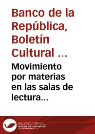 Movimiento por materias en las salas de lectura General y Colombia : junio de 1969 | Biblioteca Virtual Miguel de Cervantes