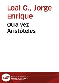 Otra vez Aristóteles | Biblioteca Virtual Miguel de Cervantes