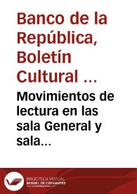 Movimientos de lectura en las sala General y sala Colombia: abril y mayo de 1979 | Biblioteca Virtual Miguel de Cervantes