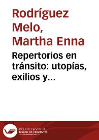 Repertorios en tránsito: utopías, exilios y extrañamientos | Biblioteca Virtual Miguel de Cervantes