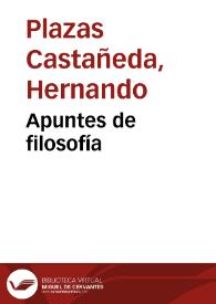 Apuntes de filosofía | Biblioteca Virtual Miguel de Cervantes