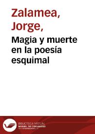 Magia y muerte en la poesía esquimal | Biblioteca Virtual Miguel de Cervantes