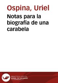 Notas para la biografía de una carabela | Biblioteca Virtual Miguel de Cervantes