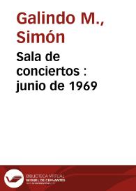 Sala de conciertos : junio de 1969 | Biblioteca Virtual Miguel de Cervantes