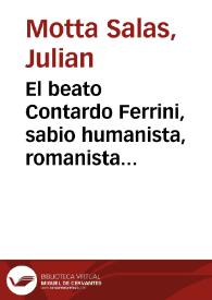 El beato Contardo Ferrini, sabio humanista, romanista y santo | Biblioteca Virtual Miguel de Cervantes