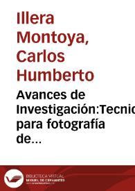 Avances de Investigación:Tecnica para fotografía de artefactos líticos | Biblioteca Virtual Miguel de Cervantes