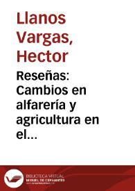 Reseñas: Cambios en alfarería y agricultura en el centro del litoral pacífico colombiano durante los dos últimos milenios | Biblioteca Virtual Miguel de Cervantes