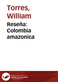 Reseña: Colombia amazonica | Biblioteca Virtual Miguel de Cervantes