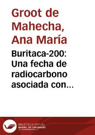 Buritaca-200: Una fecha de radiocarbono asociada con objetos de orfebrería tairona | Biblioteca Virtual Miguel de Cervantes